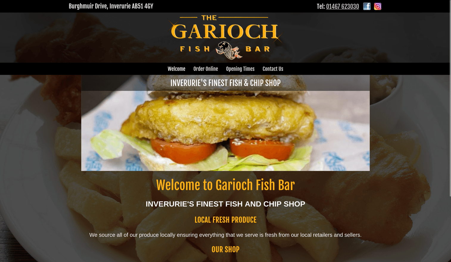 Garioch Fish Bar before our work
