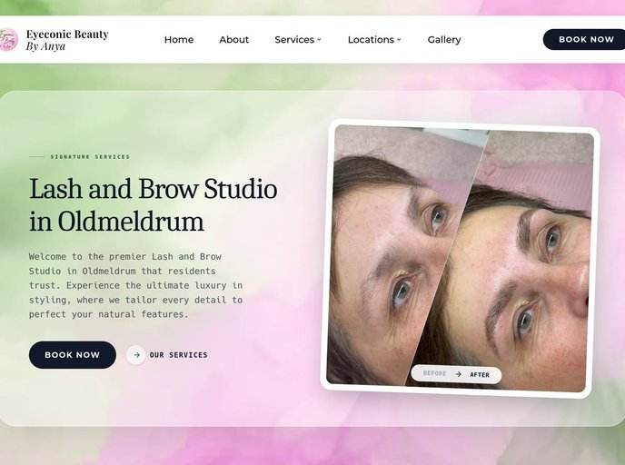 Eyeconic Beauty by Anya website homepage