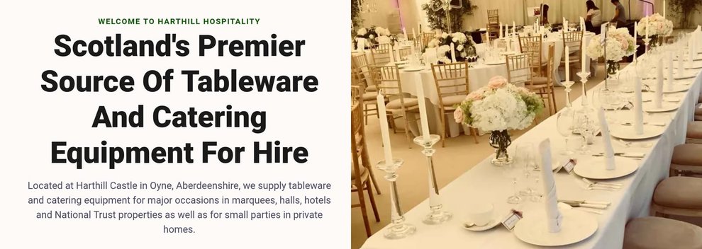 Harthill Hospitality website homepage