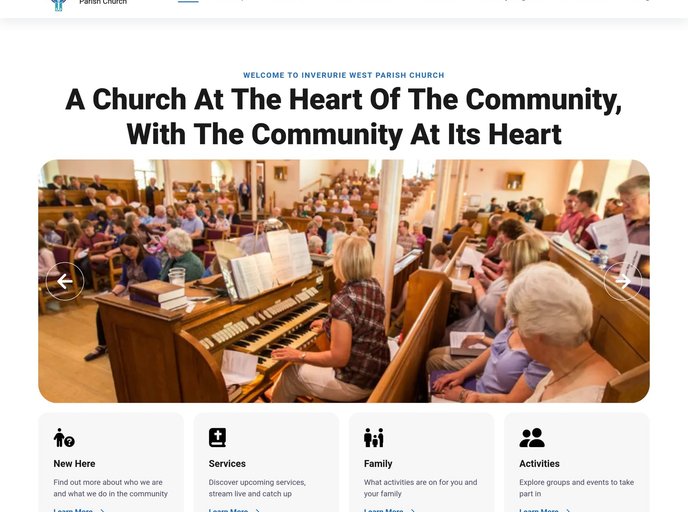 Inverurie West Parish Church website homepage